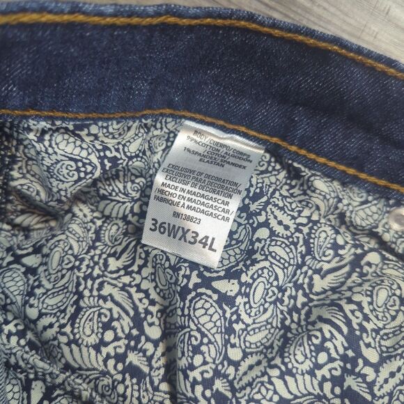 Cody James Jeans Men’s 36x34 Blue Dark Wash Slim Straight Leg Low Rise Denim - Picture 8 of 13